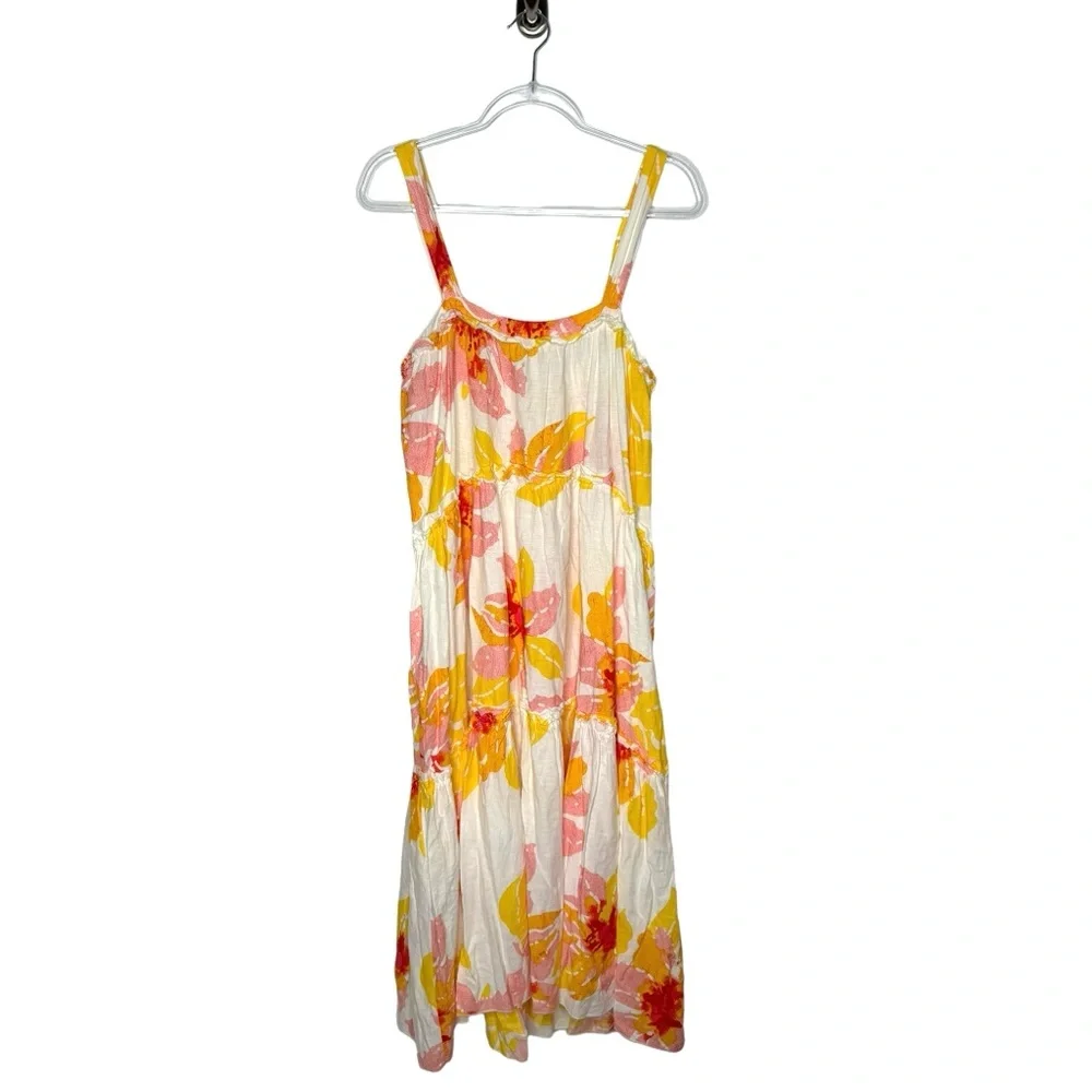 Free People | Moonshine Midi Dress in Bright Floral Small